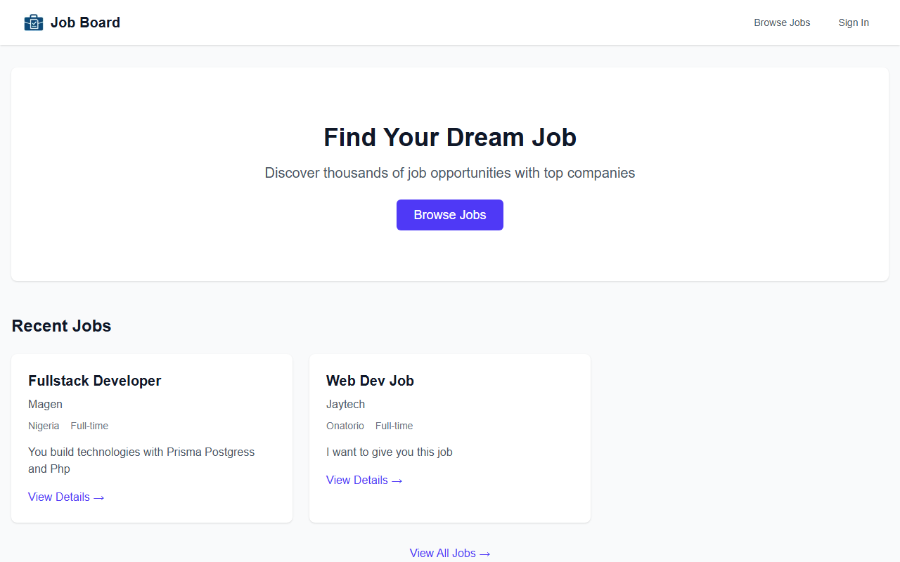 Job Posting Platform screenshot
